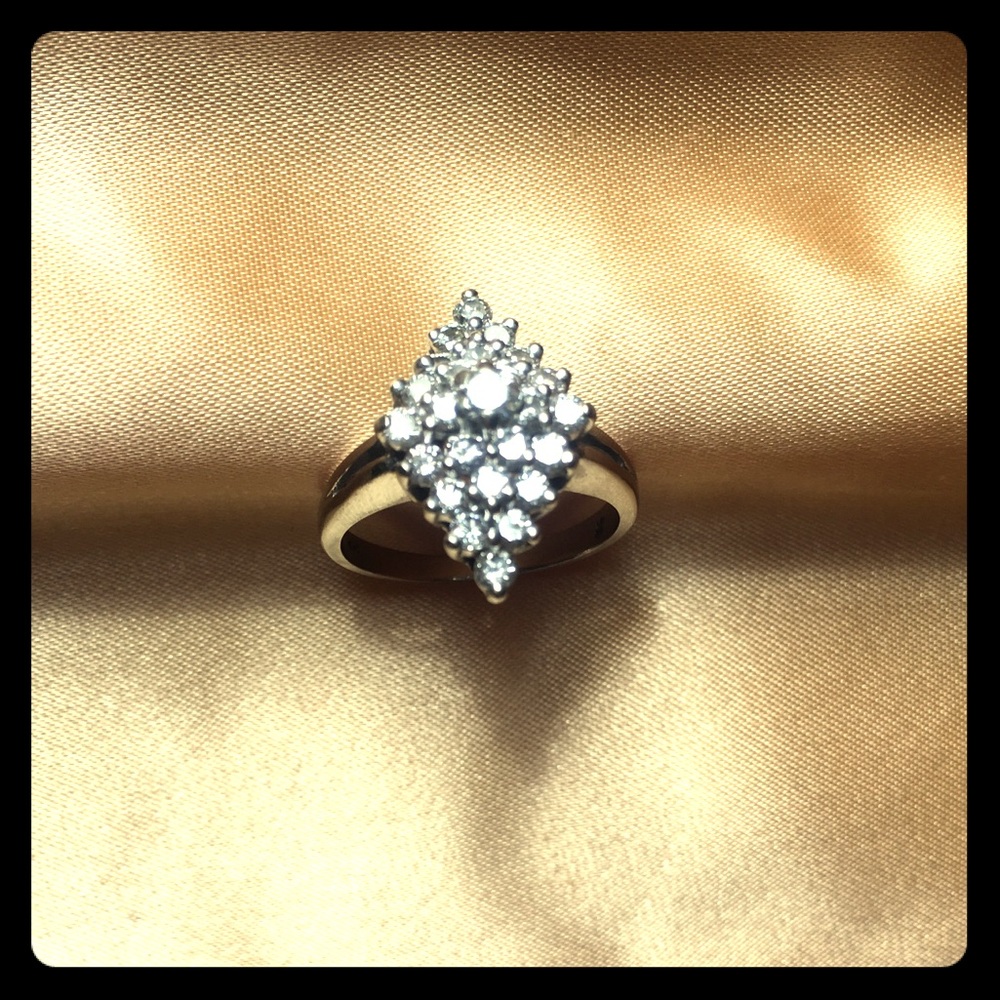 Vintage Diamond 14K White Gold Ring